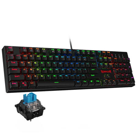 Redragon K582 Surara RGB LED Backlit Mechanical Gaming Keyboard with 104 Keys-Linear and Quiet-Red Switches Redragon K582 Surara RGB LED Backlit Mechanical Gaming Keyboard with 104 Keys-Linear and Quiet-Red Switches